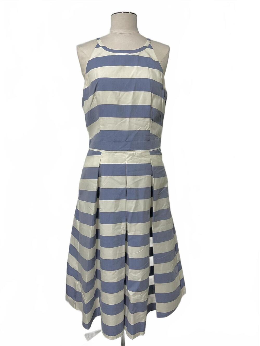 The Limited Blue and White Striped Midi Dress Size 8 dd4